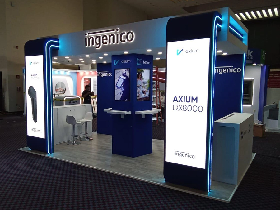 Diseño de stand personalizado para feria comercial